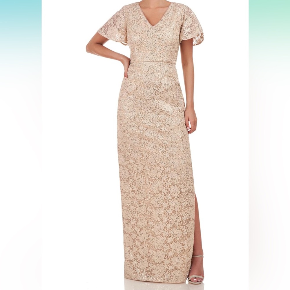 JS Collections Women's Paloma Vneck Column Gown
sz 10